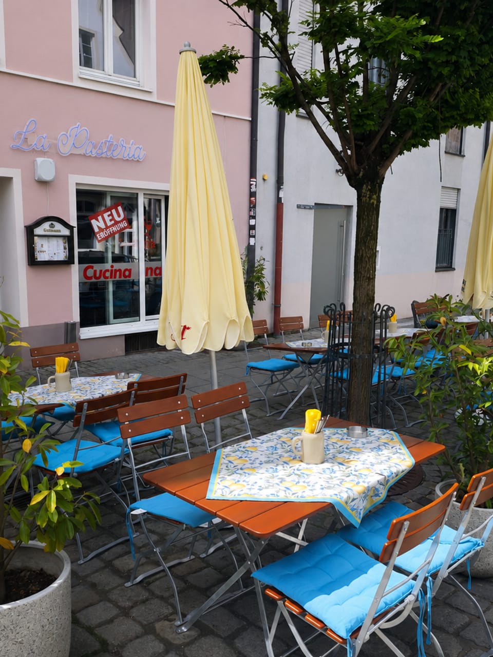 Terrasse von La Pasteria in der Ingolstädter Altstadt